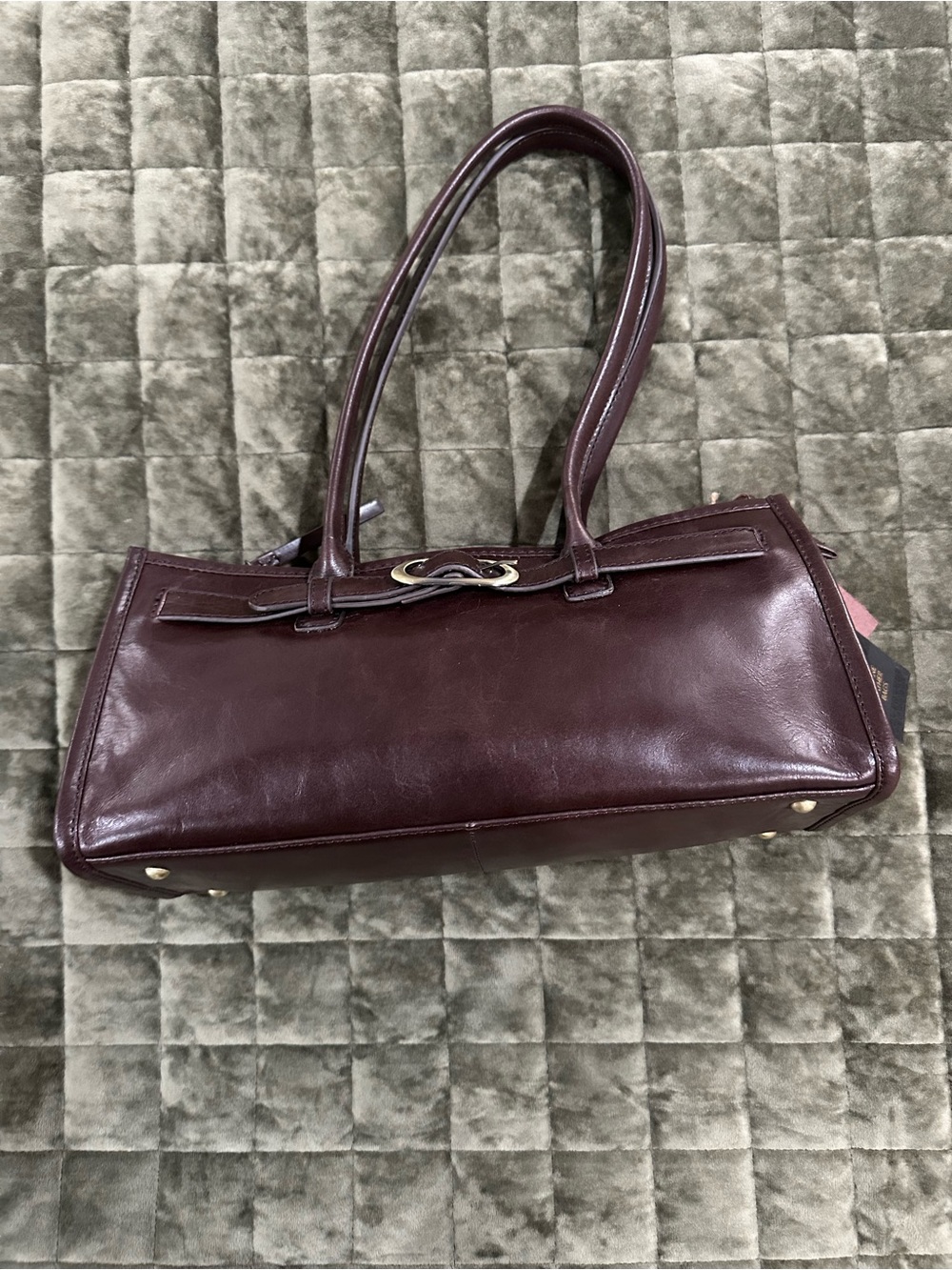 Genuine leather bag. Structured Shoulder Bag.